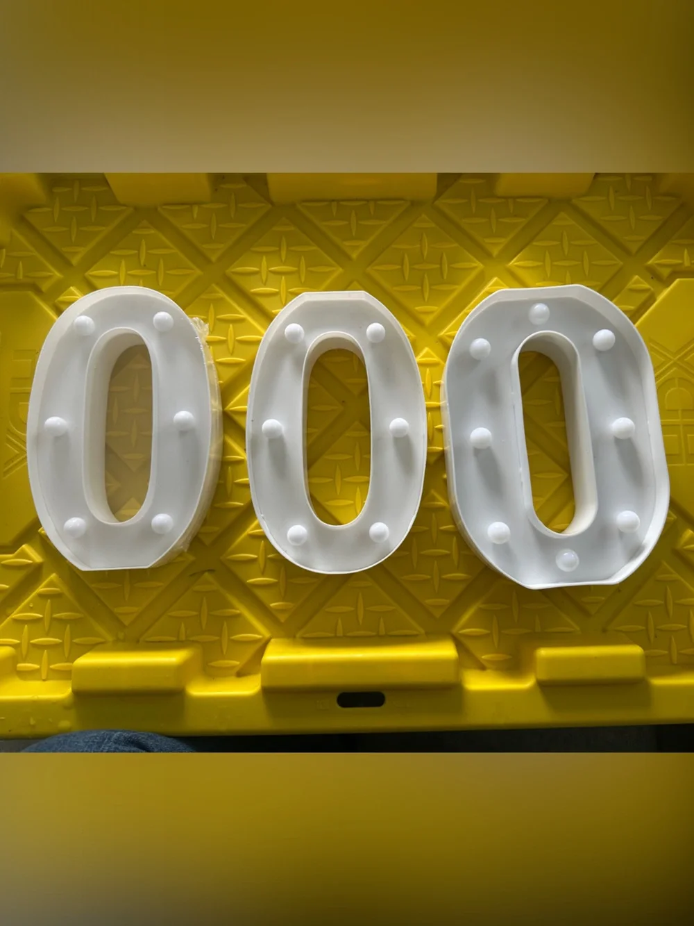 3 light up marquee letter O or number zero 0 …